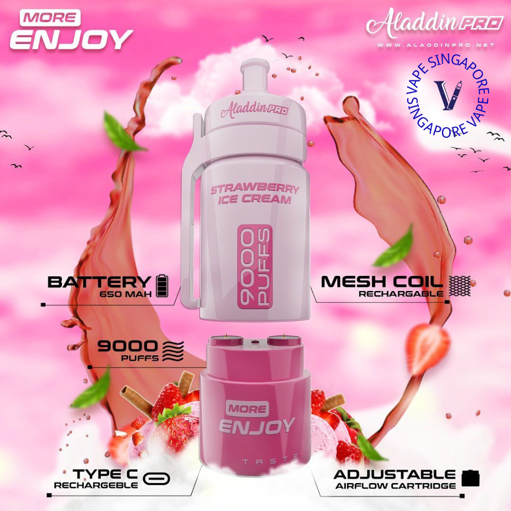Aladdin Pro More Enjoy 9000 Puff Vape - Vape Singapore SG Vape